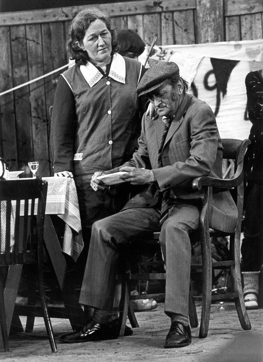 Sêne út it iepenloftspul 'Durk Snoad' yn Burgum yn 1983